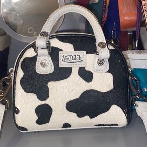 von dutch small cow print purse